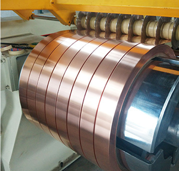 Dhuwur tliti tembaga Strip slitting