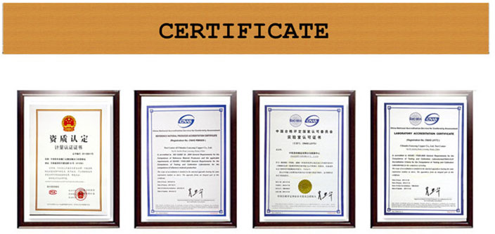 Rivet baja Ranjang certificate
