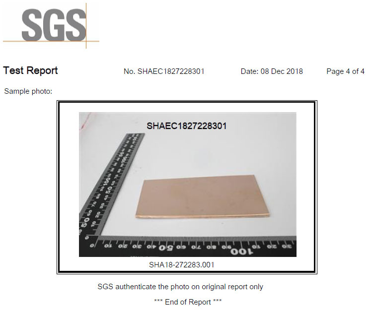 Cu-ETP T2 PCB Tembaga Strip test