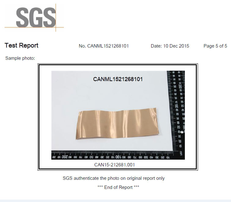 PCB Foil Tembaga certificate